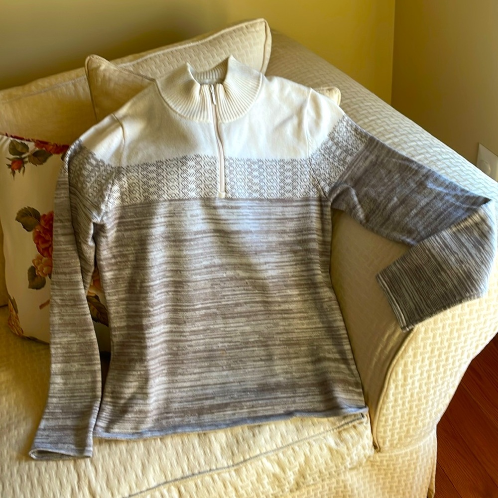 Prana soft merino wool Henley style sweater